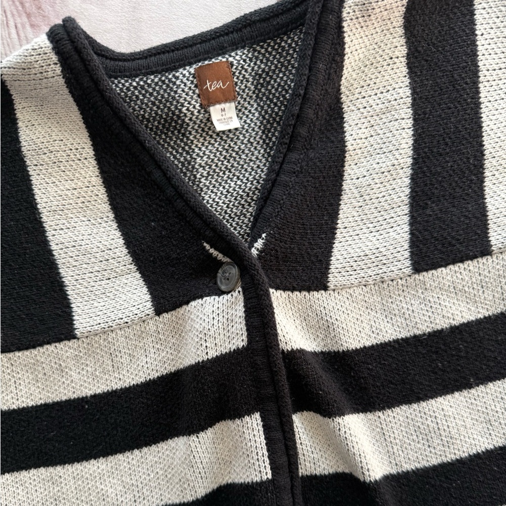 Tea Collection Stripe Cardigan size M (6-7) - Picture 2 of 7